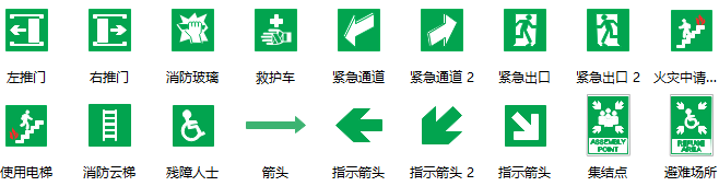 常见消防安全火灾时疏散途径标志的识别